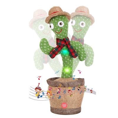 China With Amazon Best-Selling Lightweight Baby Repeat Singing Cactus Talking Toy Kids Electronic Dancing Cactus Plush Stuffed Toys for sale