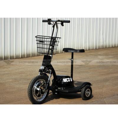 China Adult 3 Wheel 350w 36v Unisex Cheap Electric Tricycle Scooter for sale