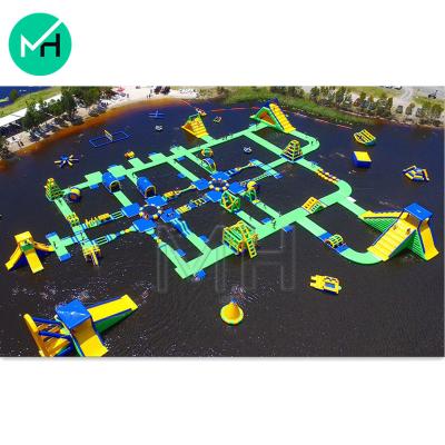 China 0.9mm PVC Tarpaulin Water Park Adult Inflatable Obstacle Course Aqua Park Inflatable Floating Water Park For Sale for sale