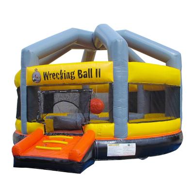 China Outdoor Entertainment Hot Sale Inflatable Game Bouncer Wipeout Game Sports Game Ball Game Interactive Adult Funny House for sale