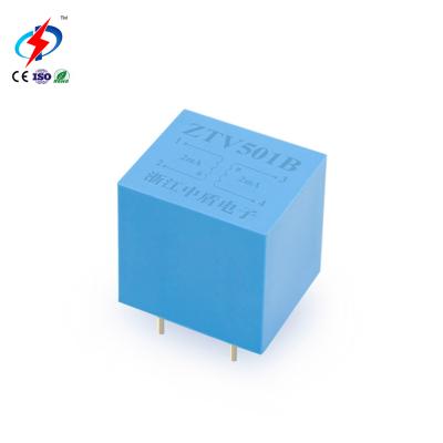 China Zhongdun Ztv501b 2ma AC Voltage Sensor Mini Pt Pcb Mount Low Current Accuracy Low Loss Potential Transformer for sale