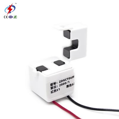 China Zhongdun ZDKCT06M 5A 1000/1 Ferrite Core AC Current Sensor Current Clamp 50A CT Split Core Current Transformer For Metering for sale