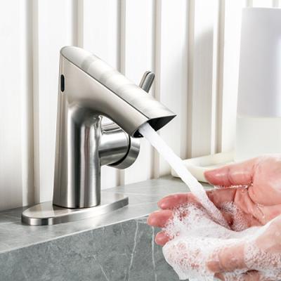 China Sense Faucets Touchless Bathroom Taps Sensor Automatic Bathroom Sink Faucet With 1 Handle 2 Sensor Faucets For Bathroom for sale