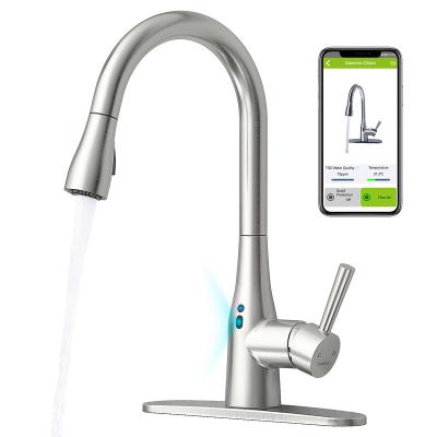 China Touchless Sense Faucets Kitchen Faucet Power-Saving With Water Quality Monitoring Temperature Display Specific App Control for sale