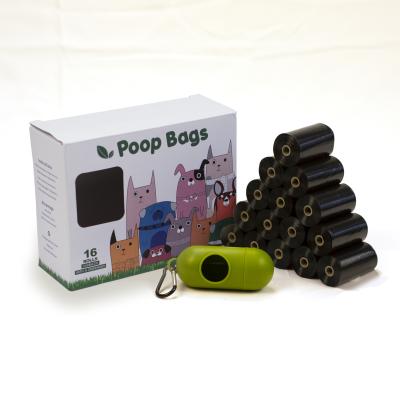 China Manufacturer Whole Sale Biodegradable Eco Friendly Stored PE Pet Waste Bag Dog Poop Bags With Dispenser for sale