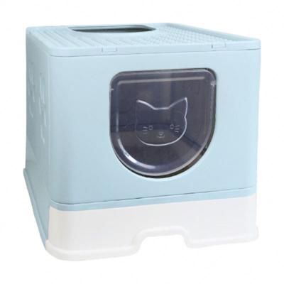 China Good Quality Modern Design Sustainable Foldable Drawer Type Fully Enclosed Cat Litter Box for sale