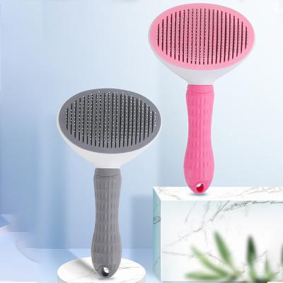 China Viable Cat Grooming Brush Tool Self Hair Slicker Pet Hair Slicker Brush Dog Cleaning Comb For Pet Massage for sale