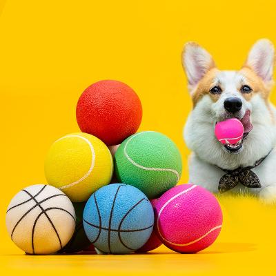 China Durable Wholesale Bite Resistant Indestructible Dog Chew Toys Bouncy Solid Rubber Training Ball Dog Balls for sale