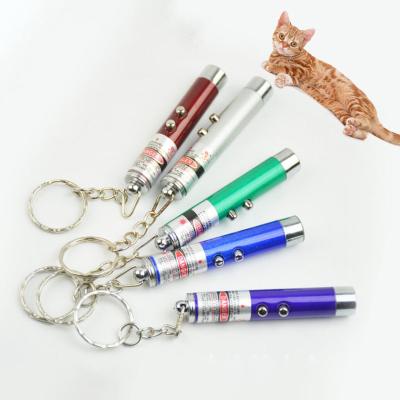 China Viable Light Led Indicator Pen Torch Interactive Training Pet Cat Dog Fun Toy Aluminum alloy Cat Pet Toy Red Laser with Keychain for sale