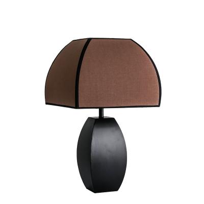 China Modern Factory Directly Supply High Quality Minimalist Brown Fabric Decoration Home Study Light Classic Modern Table Lamp for sale