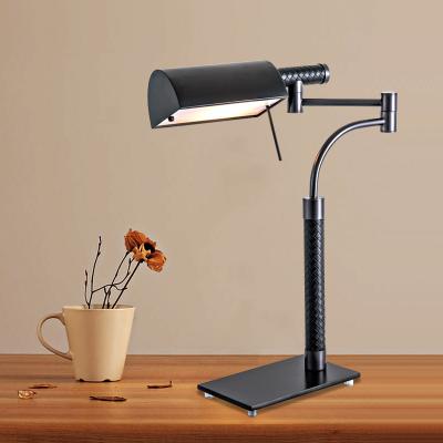 China European retro hotel bedroom reading lamp decorative black industrial vintage modern bedside led table lamp for sale