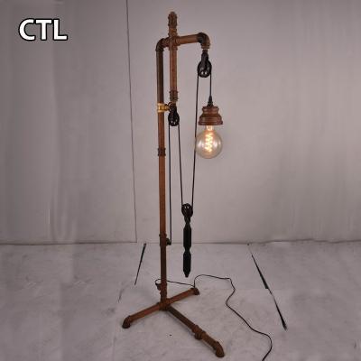 China Vintage Steampunk Attic Floor Lamp Retro Floor Lamp Industrial Rustic Living Room Corner Floor Lamp for sale