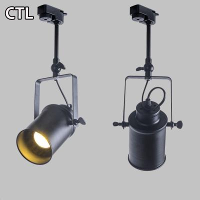 China Traditional American Retro Track Light Decorative Ceiling Track Spotlights E27 Par30/20 Track Spotlights for sale