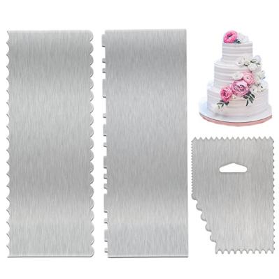 China Viable 3/6/8/9Pcs Cake Decorating Paint Icing Smoother Baking Scraper Set For DIY Cake Decorating Cake Edge for sale