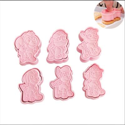 China Sustainable DIY Baking Unicorn Dog Biscuit Mold Cartoon Cookie Mold Plastic Cake Tools6 Piece Tools6 Piece Set For Baking for sale