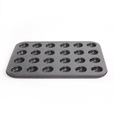 China Mini 24 Even Viable Non-Stick Mold Cake Cup Cake Pan Pudding Mold Cake Baking Tools For Baking for sale