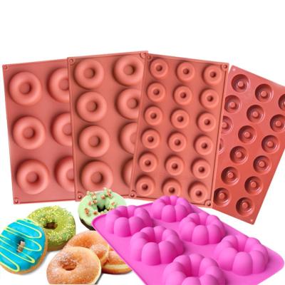 China 6/8/18 Large and Small Viable Donut Silicone Mold Fondant Cake Silicone Mold Cake Tool for Cake Decorating for sale