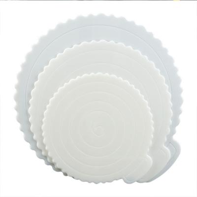 China Viable White Plastic Cake Mold Round Base Square Cake Base Cheesecake Base Round Cake Base For Baking for sale