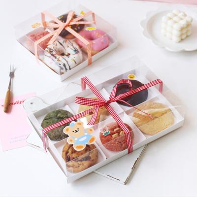 China Viable 4 or 6 Cups Cake Donut Packing Box Transparent Cake Packing Box for Baking for sale