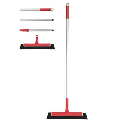 China Cleanging Bathroom Cleaning Water Sweeper Hair Cleaning EVA Magic Extendable Aluminum Broom for sale