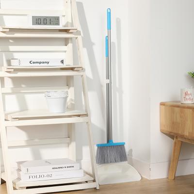 China 2020 Manufacturers Indoor Extendable Handle Self-cleaning Cleaning Broom Set Long, Folding Windproof Broom and Long Design Handle Dustpan for sale