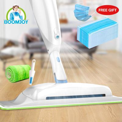 China BOOMJOY Viable Hot Selling Magic Microfiber Spray Flat Floor Mop Spray Head Mop With Sweeper for sale