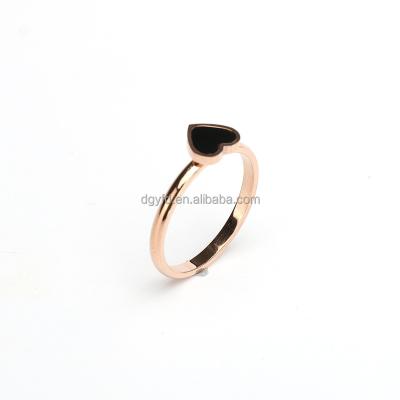 China Daily Minimalist Tasty Enamel Heart Ring, Custom Design Stainless Steel Jewelry Rings For Women for sale