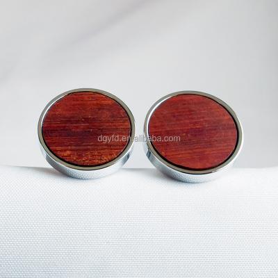 China Daily Wear Customized Engraved Wooden Cufflinks Cuff Links For Groom Groomsmen Father Gifts for sale