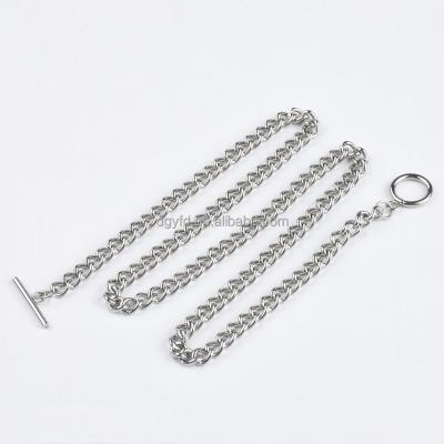 China Every Day Wear Silver Cable Link Chain Necklace Stainless Steel With Toggle Clasp for sale