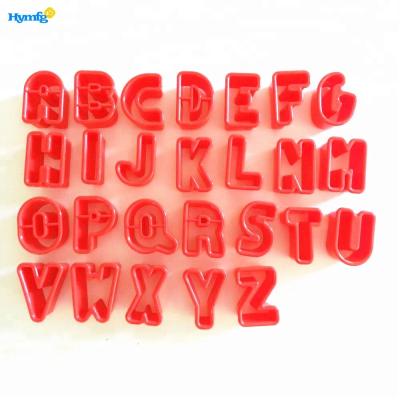 China Sustainable Alphabet Letter Kids Biscuit Tool Plastic Small Size Cookie Cutter for sale