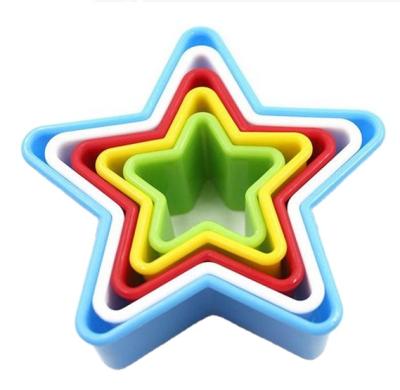 China Sustainable Biscuit Tools 5pcs Star Shape Cookie Cutter Baking Set for sale