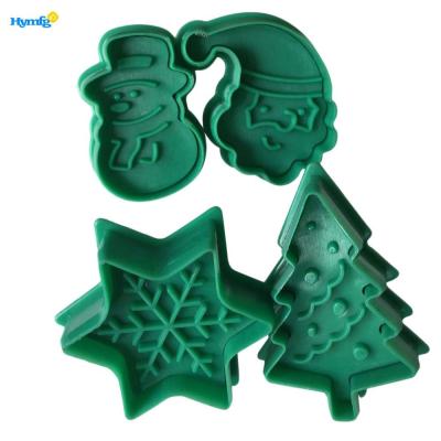 China Sustainable New Design Kid's Tools Christmas Fondant Plunger Baking Plastic Cutter for sale