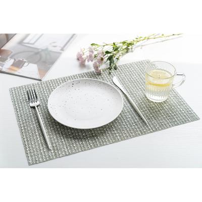 China Non-slip PVC Table Mats Set For Restaurant Hotel Dinner Dining Plate Dish Mat for sale