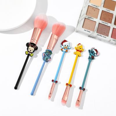 China Gifts Skin-Friendly Anime Mickey Makeup Brush 5 Pcs Stitch Makeup Brush Set Powder Eyeshadow Brushes Daily Giftware Christmas Lovely 10 Sets for sale