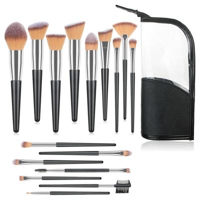 China Skin-Friendly Professional Makeup Artist Supply 16PCS Matte Black Brush Set Classic Foundation Sweep Eyeshadow Makeup Set Brush for sale