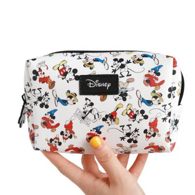 China High Quality Cartoon Mickey Minnie Multifunction Cosmetic Bag Coin Clips Storage Bag PU Key Makeup Pouch for sale