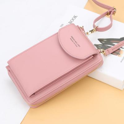 China High Quality PU Leather Vertical Purse Ladies Clutch Messenger Bag Fashion Casual Multifunctional Standard Bag for sale