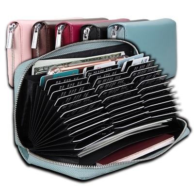 China Fashion Unisex RFID Blocking Passport Bag Business Card Holder Travel Accessories Multifunctional Card Pack Clutch Bags for sale