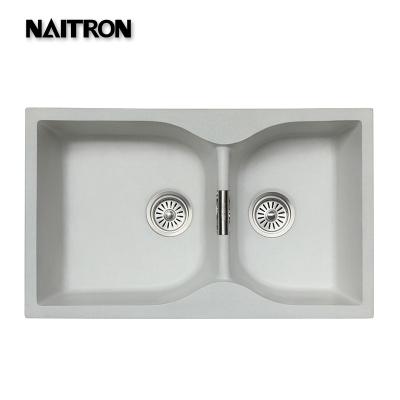 China Without Faucet NAITRON Style Kitchen Sink Design Sense European Classical Home Hotel Use Creative Sinks Double Sink for sale