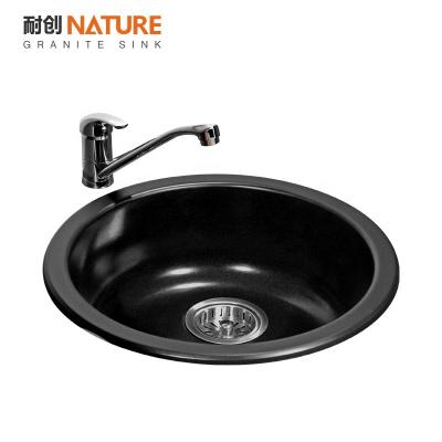 China Without Faucet NATURE Granite Kitchen Sink Bowl Topmount Kitchen Sink Single Undermount Galley DAN 4538 for sale