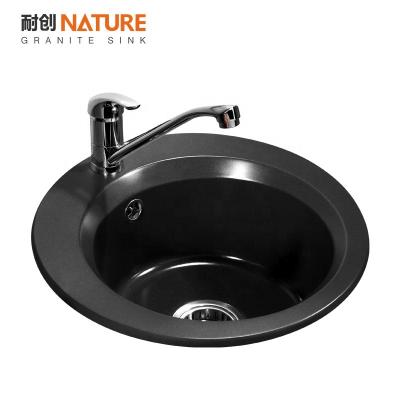 China Without Compound Kitchen Faucet NATURE White Color Topmount Quartz Granite Quartz Sink Compound Sink DAN450 for sale