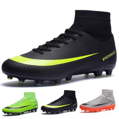 China Rubber Factory Customize Men's Boots High Top Soccer Boots Football Boots Sneakers Outdoor Futsal Soccer Shoes Turf Top For Men for sale