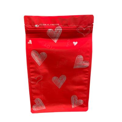 China New Customized Logo Empty Flat Bottom Coffee Moisture Proof Card Slotted Recyclable Coffee Bean Packaging Bag With Pocket Tea Valve And Zipper for sale