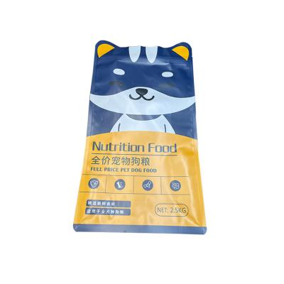 China High Quality Custom Made Moisture Proof Hot Sale Flat Bottom Pet Food Bag For Cat for sale