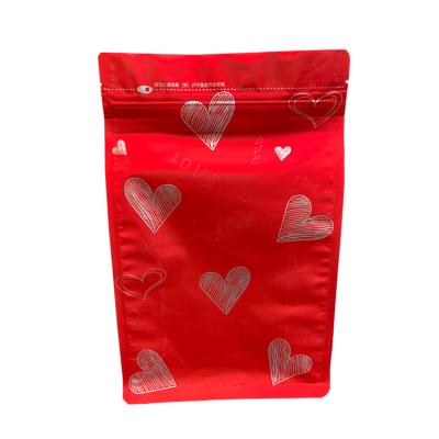 China Manufacturer Low Price Moisture Proof Die Cut Beans Empty Flat Bottom Candy Bag With Window for sale