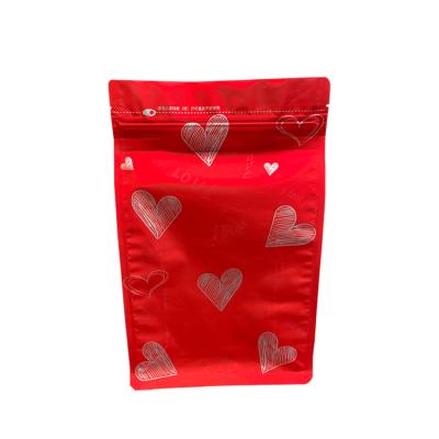 China Moisture Proof Popular Design Logo Foil Lined Zipper Coffee Bag Flat Bottom Pouch for sale