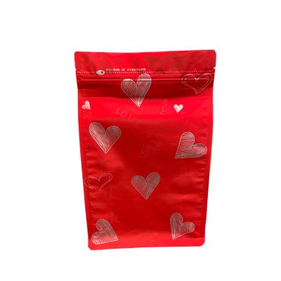 China Wholesale Customization Moistureproof Stand Up Flat Bottom Zipper Lock Bag Food Pouches With Valve 5oz/100g for sale