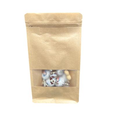 China New 250g 500g 1kg Moisture Proof Coffee Sprinkle Flat Bottom Coffee Bean Food Brown Kraft Paper Aluminum Inside Coffee Packaging Pouch Zipper Bags for sale