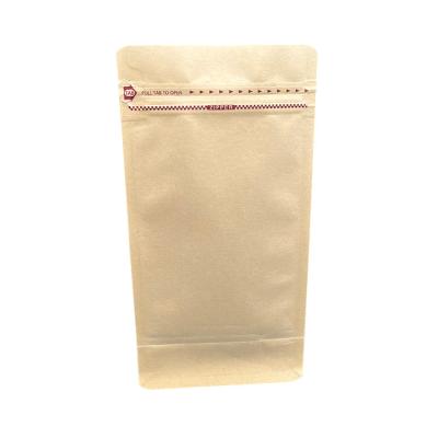 China Wholesale Custom Moisture Proof Sizes Doypack Zip Lock Flat Bottom Coffee Food Packaging Paper Bag With Valve for sale