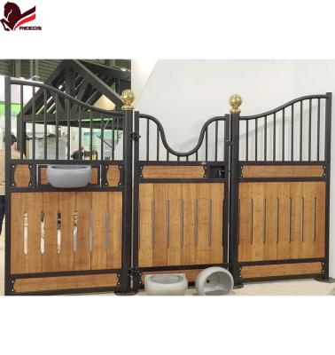 China Customized Stable Bamboo Material Stable Wooden Or Bamboo Horse Stall Wooden Horse V Shape Horse Stable for sale